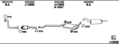 WALKER AD80060 система выпуска ог на AUDI 80 (89, 89Q, 8A, B3)