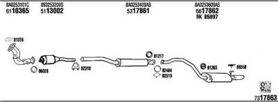 WALKER AD80443 система выпуска ог на AUDI 80 (8C, B4)