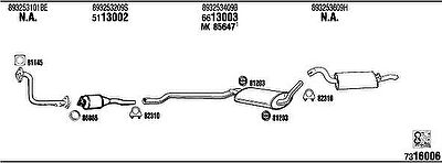 WALKER AD90019 система выпуска ог на AUDI 90 (89, 89Q, 8A, B3)