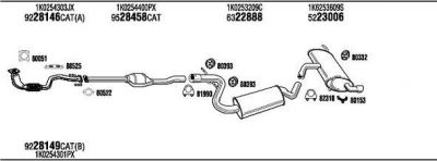 WALKER ADK017578AA система выпуска ог на AUDI A3 (8P1)