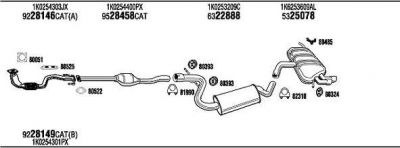 WALKER ADK017578AB система выпуска ог на AUDI A3 (8P1)