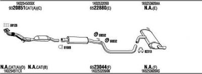 WALKER ADK018066BA система выпуска ог на AUDI A3 Sportback (8PA)