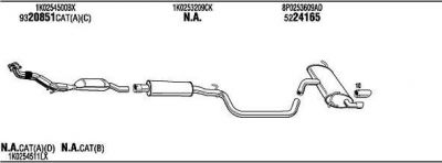 WALKER ADK018066BB система выпуска ог на AUDI A3 Sportback (8PA)