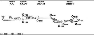 WALKER AR16409 система выпуска ог на ALFA ROMEO 164 (164)