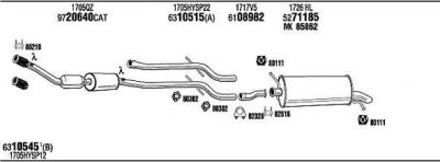 WALKER CIH15657A система выпуска ог на CITROEN C5 I (DC_)