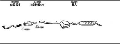 WALKER FI35017 система выпуска ог на FIAT BRAVO I (182)