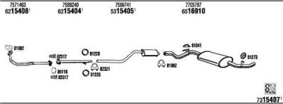 WALKER FI62002 система выпуска ог на FIAT FIORINO фургон (146)