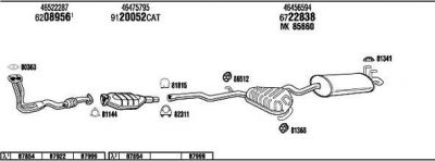 WALKER FI71009B система выпуска ог на FIAT MAREA (185)