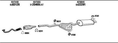 WALKER FI71014B система выпуска ог на FIAT MAREA Weekend (185)