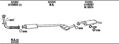 WALKER FI80016 система выпуска ог на FIAT CROMA (154)