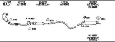 WALKER FIH16057BB система выпуска ог на FIAT STILO (192)