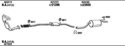 WALKER FIK012752A система выпуска ог на FIAT PUNTO (188)