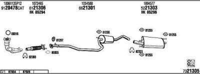 WALKER FO20282 система выпуска ог на FORD FIESTA IV (JA_, JB_)