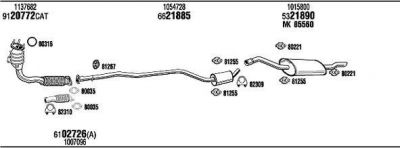 WALKER FO20289 система выпуска ог на FORD FIESTA IV (JA_, JB_)