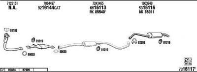 WALKER FO30609 система выпуска ог на FORD ESCORT V универсал (GAL, AVL)