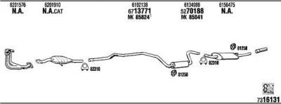 WALKER FO30910 система выпуска ог на FORD ESCORT IV универсал (AWF, AVF)