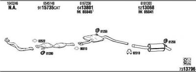 WALKER FO31174A система выпуска ог на FORD SIERRA (GBG, GB4)