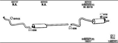 WALKER FO50901 система выпуска ог на FORD TAUNUS '80 (GBS, GBNS)