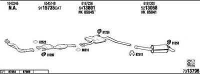 WALKER FO56030B система выпуска ог на FORD SIERRA (GBG, GB4)