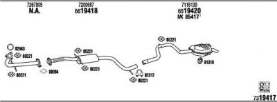 WALKER FO60030A система выпуска ог на FORD MONDEO I (GBP)