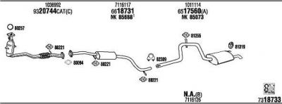WALKER FO60092 система выпуска ог на FORD MONDEO II седан (BFP)