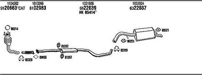 WALKER FO75014 система выпуска ог на FORD ESCORT VII (GAL, AAL, ABL)