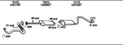 WALKER FO80131 система выпуска ог на FORD TRANSIT c бортовой платформой/ходовая часть (E_ _)