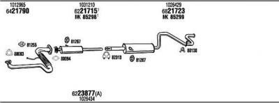 WALKER FO80136 система выпуска ог на FORD TRANSIT c бортовой платформой/ходовая часть (E_ _)