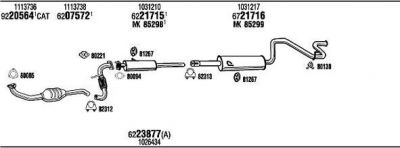 WALKER FO80159 система выпуска ог на FORD TRANSIT c бортовой платформой/ходовая часть (E_ _)