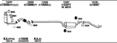 WALKER FOH18956BC система выпуска ог на FORD FOCUS II седан (DA_)