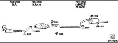 WALKER HY20009B система выпуска ог на HYUNDAI PONY / EXCEL седан (X-2)
