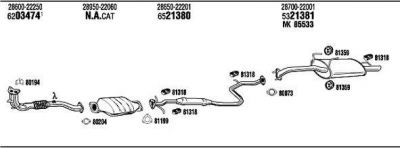 WALKER HY40011 система выпуска ог на HYUNDAI PONY / EXCEL седан (X-2)