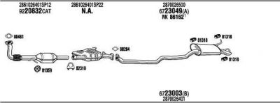 WALKER HY51001 система выпуска ог на HYUNDAI SANTA FE I (SM)