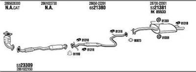 WALKER HYH05365AB система выпуска ог на HYUNDAI ACCENT I (X-3)