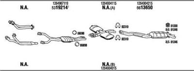 WALKER MB50034A система выпуска ог на MERCEDES-BENZ S-CLASS (W126)