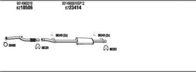 WALKER MBK015001 система выпуска ог на MERCEDES-BENZ SPRINTER 4-t фургон (904)