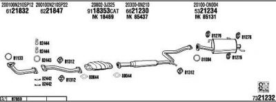 WALKER NI55002B система выпуска ог на NISSAN ALMERA I (N15)