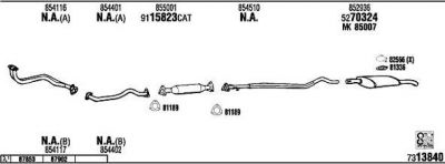 WALKER OP40139A система выпуска ог на OPEL KADETT E (39_, 49_)