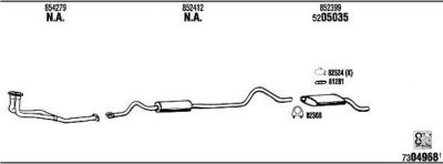 WALKER OP40401B система выпуска ог на OPEL KADETT D (31_-34_, 41_-44_)