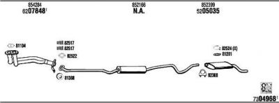 WALKER OP41021B система выпуска ог на OPEL KADETT D (31_-34_, 41_-44_)