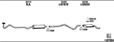WALKER OP41023 система выпуска ог на OPEL KADETT D (31_-34_, 41_-44_)