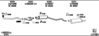 WALKER OP45025 система выпуска ог на OPEL ASTRA F (56_, 57_)