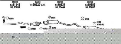 WALKER OP45038 система выпуска ог на OPEL ASTRA F (56_, 57_)