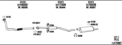 WALKER OP45078A система выпуска ог на OPEL ASTRA F (56_, 57_)