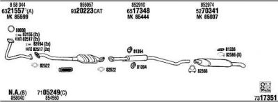 WALKER OP45091 система выпуска ог на OPEL ASTRA F универсал (51_, 52_)