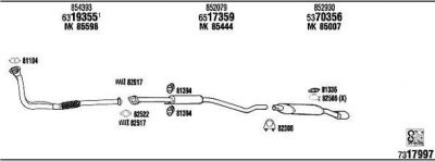 WALKER OP45153 система выпуска ог на OPEL ASTRA F (56_, 57_)