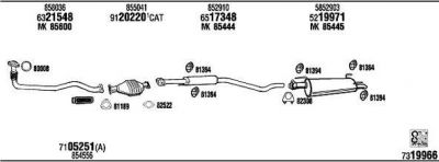 WALKER OP45205 система выпуска ог на OPEL ASTRA F универсал (51_, 52_)