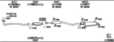 WALKER OP45241 система выпуска ог на OPEL ASTRA F универсал (51_, 52_)