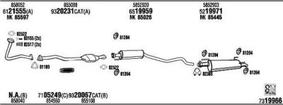 WALKER OP45246A система выпуска ог на OPEL ASTRA F Van (55_)