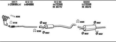 WALKER OP45322 система выпуска ог на OPEL ASTRA G седан (F69_)